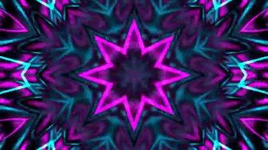 Renkli simetriyle gezgin kaleydoskop hareketi