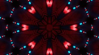 Renkli simetriyle gezgin kaleydoskop hareketi