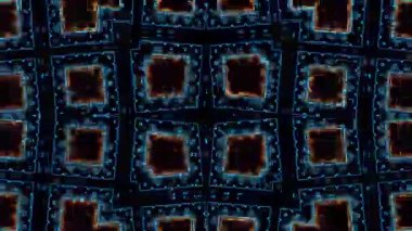 Renkli simetriyle gezgin kaleydoskop hareketi