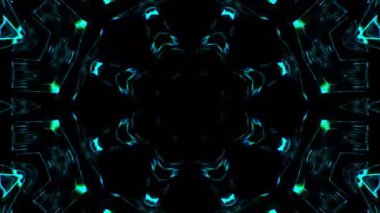 Renkli simetriyle gezgin kaleydoskop hareketi