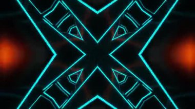 Renkli simetriyle gezgin kaleydoskop hareketi