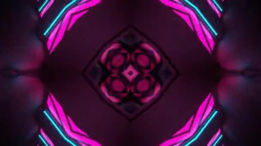 Renkli simetriyle gezgin kaleydoskop hareketi