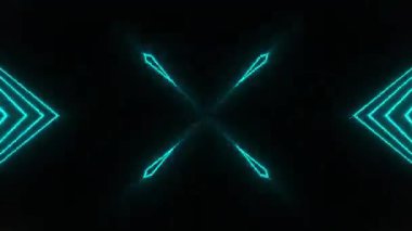 Renkli simetriyle gezgin kaleydoskop hareketi