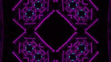 Renkli simetriyle gezgin kaleydoskop hareketi