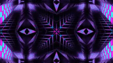 Renkli simetriyle gezgin kaleydoskop hareketi