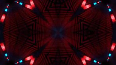 Renkli simetriyle gezgin kaleydoskop hareketi