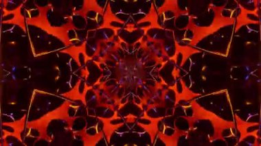 Renkli simetriyle gezgin kaleydoskop hareketi