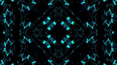 Renkli simetriyle gezgin kaleydoskop hareketi