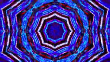 Renkli simetriyle gezgin kaleydoskop hareketi