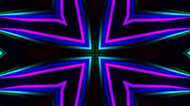 Renkli simetriyle gezgin kaleydoskop hareketi