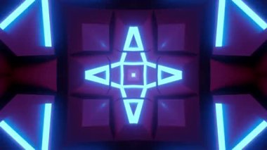 Renkli simetriyle gezgin kaleydoskop hareketi