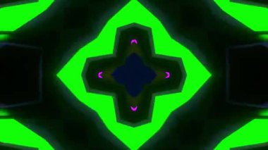 Renkli simetriyle gezgin kaleydoskop hareketi