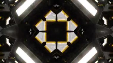 Renkli simetriyle gezgin kaleydoskop hareketi