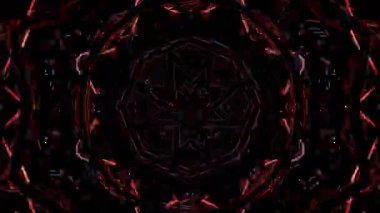 Renkli simetriyle gezgin kaleydoskop hareketi