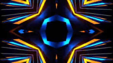 Renkli simetriyle gezgin kaleydoskop hareketi