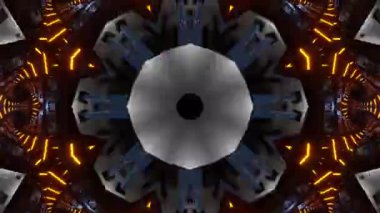 Fütürist bir tünelin 3D görüntülenmesi