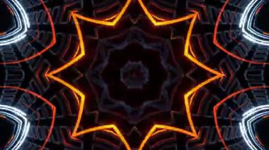 Parlayan neon parçacıkları ile soyut arkaplan