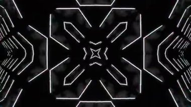 Renkli simetriyle gezgin kaleydoskop hareketi