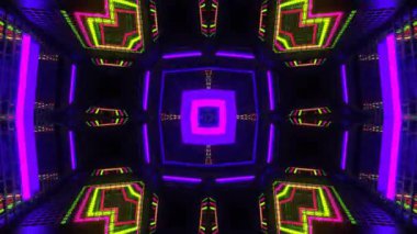 Soyut neon ışık arkaplanının 3 boyutlu görüntülenmesi