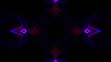 3D soyut neon parlayan ışıklar