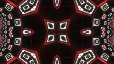 Renkli simetriyle gezgin kaleydoskop hareketi