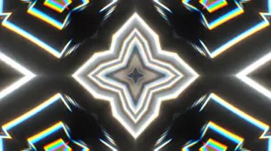 Renkli simetriyle gezgin kaleydoskop hareketi