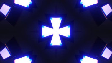 Renkli simetriyle gezgin kaleydoskop hareketi