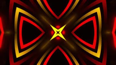 Renkli simetriyle gezgin kaleydoskop hareketi