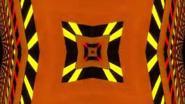 Renkli simetriyle gezgin kaleydoskop hareketi