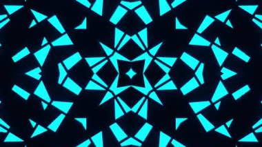 Renkli simetriyle gezgin kaleydoskop hareketi