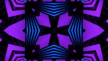 Renkli simetriyle gezgin kaleydoskop hareketi