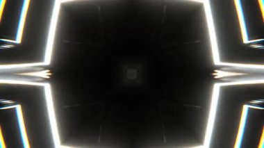 Renkli simetriyle gezgin kaleydoskop hareketi