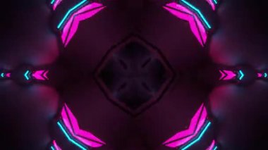 Renkli simetriyle gezgin kaleydoskop hareketi