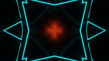 Renkli simetriyle gezgin kaleydoskop hareketi