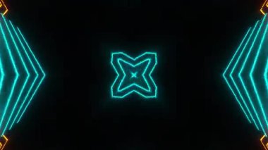 Renkli simetriyle gezgin kaleydoskop hareketi