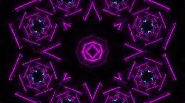 Renkli simetriyle gezgin kaleydoskop hareketi