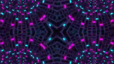 Renkli simetriyle gezgin kaleydoskop hareketi