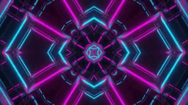 Renkli simetriyle gezgin kaleydoskop hareketi