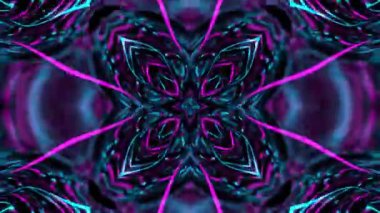 Renkli simetriyle gezgin kaleydoskop hareketi