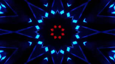 Renkli simetriyle gezgin kaleydoskop hareketi