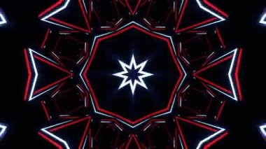 Renkli simetriyle gezgin kaleydoskop hareketi