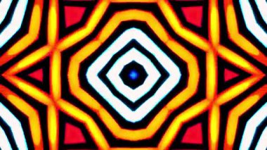 Renkli simetriyle gezgin kaleydoskop hareketi