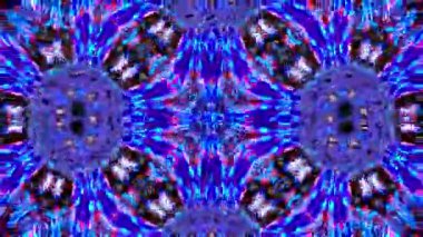 Renkli simetriyle gezgin kaleydoskop hareketi