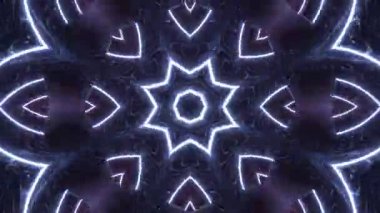 Renkli simetriyle gezgin kaleydoskop hareketi