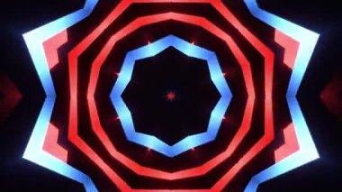 Renkli simetriyle gezgin kaleydoskop hareketi