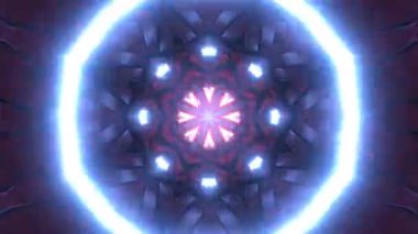 Renkli simetriyle gezgin kaleydoskop hareketi