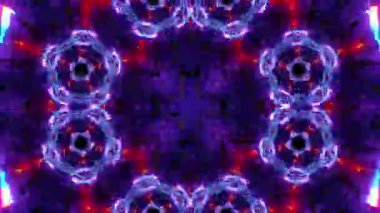 Renkli simetriyle gezgin kaleydoskop hareketi