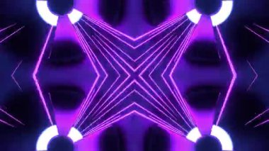 Renkli simetriyle gezgin kaleydoskop hareketi