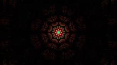 Renkli simetriyle gezgin kaleydoskop hareketi