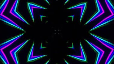 Renkli simetriyle gezgin kaleydoskop hareketi